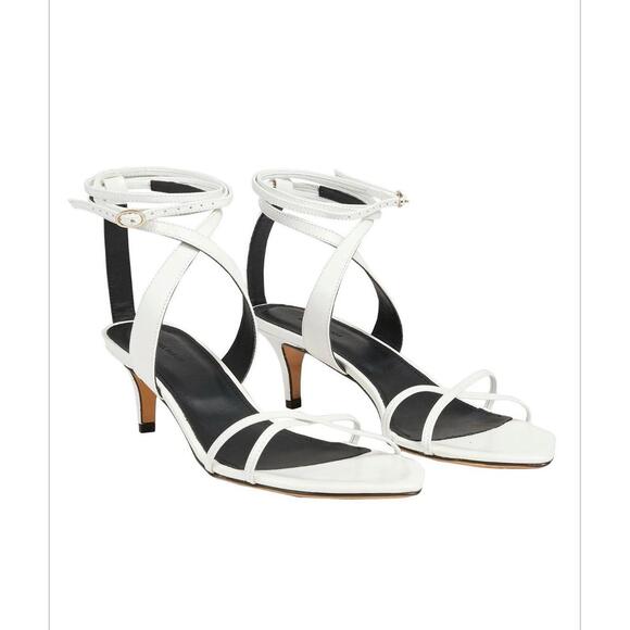 Isabel Marant White Leather Heel, SZ US 10.5, EU 41, $685, New, Small Flaw - Picture 1 of 9